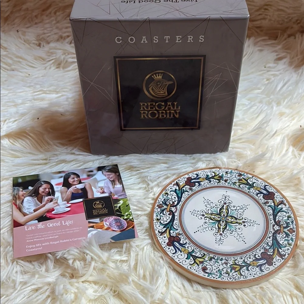 Decorative Coaster Set‎ - Multicolor